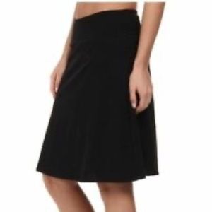 Patagonia Black Mock Wrap Circle Skater Skirt